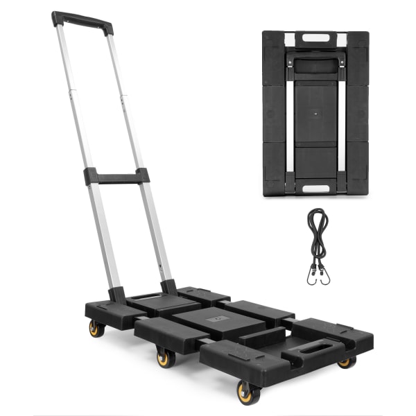 Mount-It! Folding Hand Truck Dolly, 36inH x 14-1/4inW x 26inD, Black