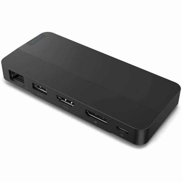 Lenovo USB-C Dual Display Travel Dock without Adapter - for Notebook/Monitor - Charging Capability - 100 W - USB Type C - 2 Displays Supported - 4K @ 60Hz, 4K - 3840 x 2160 - 3 x USB Ports - 1 x USB Type-A Ports - USB Type-A - 2 x USB Type-C Ports