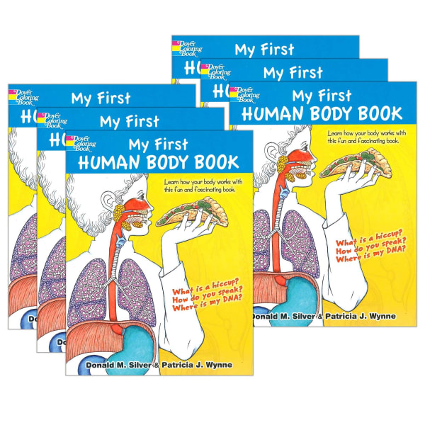 Dover Publications My First Human Body Coloring Books, Bundle Of 6 Books