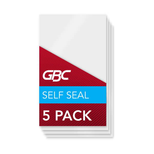 Swingline GBC SelfSeal Self Adhesive Laminating Pouches, 5/Pack