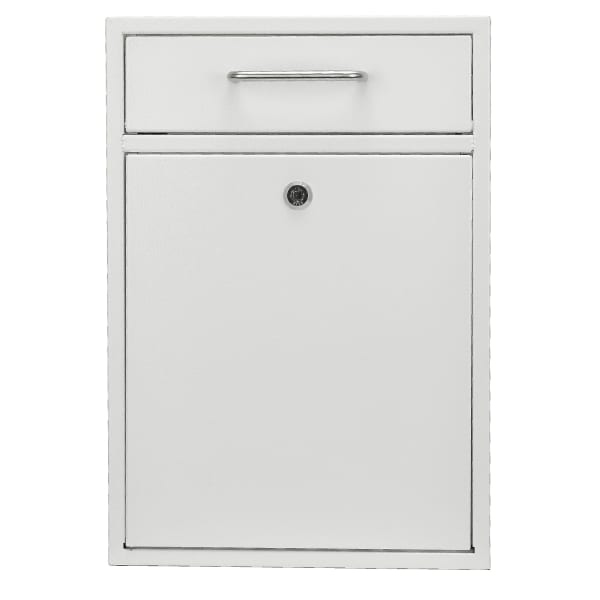 Alpine AdirOffice Large Ultimate Drop Box Wall-Mounted Mail Box, 16-1/4inH x 11-1/4inW x 4-3/4inD, White