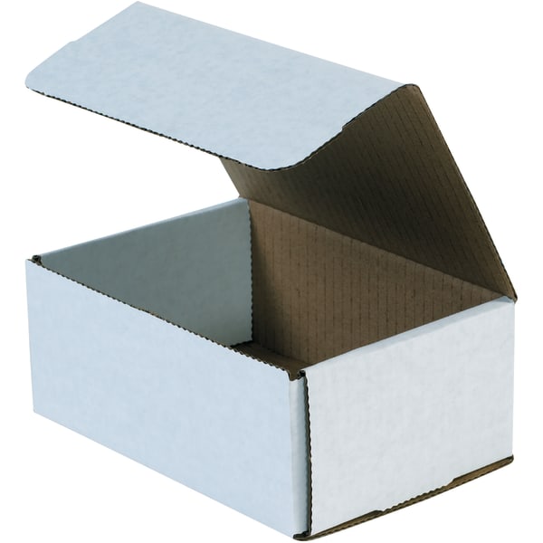 Partners Brand Corrugated Mailers 9in x 6in x 4in, White, Bundle of 50