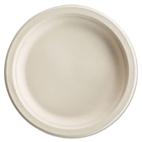 Chinet PaperPro Naturals Molded Fiber Dinnerware Round Plates, 6in, White, 125 Plates Per Pack, Carton Of 8 Packs