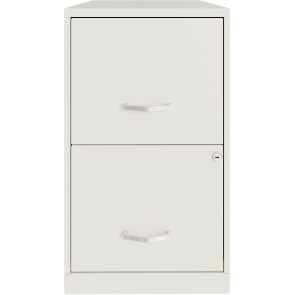 Realspace SOHO Smart 18inD Vertical 2-Drawer File Cabinet, White