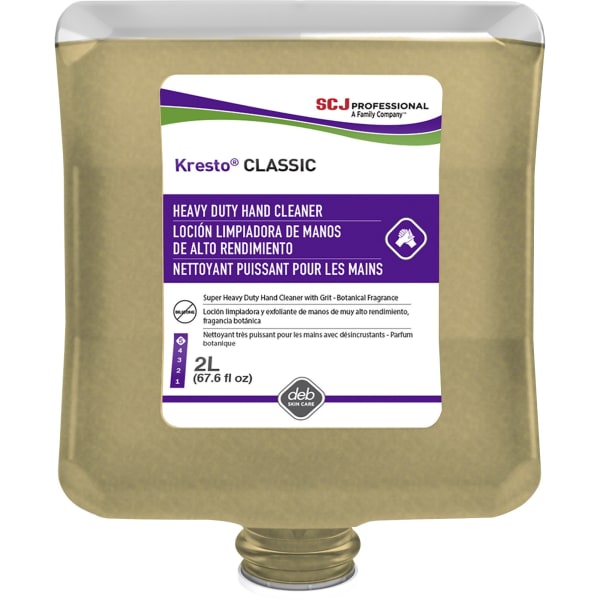 Kresto Classic 2 L Refill Heavy Duty Hand Cleaner Manual Cartridge - Fougere Scent (4/Carton) - 2.11 quart - Soil Remover - Washroom, Industrial - Non-toxic, Heavy Duty - 4 / Carton