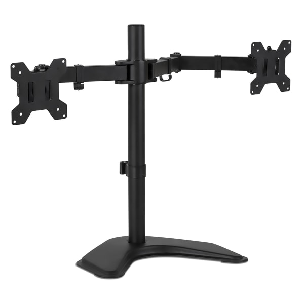Mount-It! Dual Monitor Desk Stand for Screens Up to 32in, Black, MI-2781