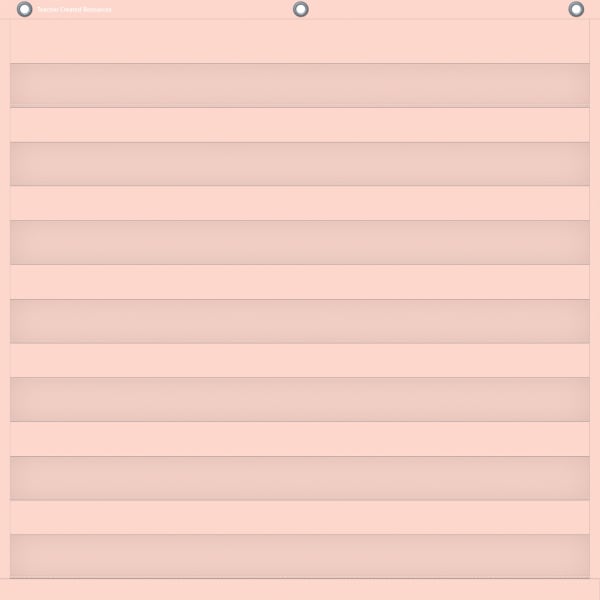Teacher Created Resources 7 Pocket Chart, 28in x 28in, Blush