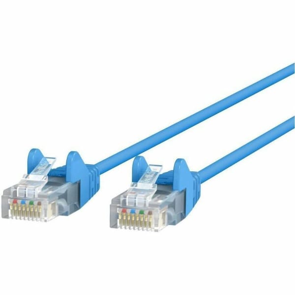 Belkin CAT6 Slim Gigabit Snagless UTP Ethernet Cable - 7 ft Category 6 Network Cable for Network Device, Notebook, Desktop Computer, Modem, Router, Wall Outlet - First End: 1 x RJ-45 Network - Male - Second End: 1 x RJ-45 Network - Male - 1 Gbit/s