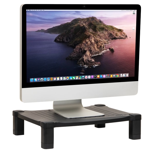 Mind Reader Adjustable Monitor Stand, 4inH x 13-1/4inW x 17-1/4inL , Black