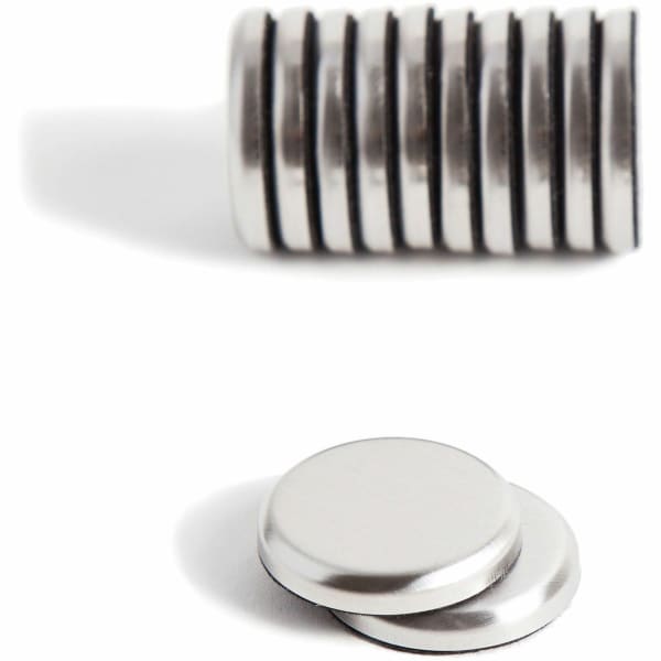U Brands High Energy Brushed Metal Magnets - 1.3in Diameter - Round - Durable - 1 / Pack - Brushed Metal