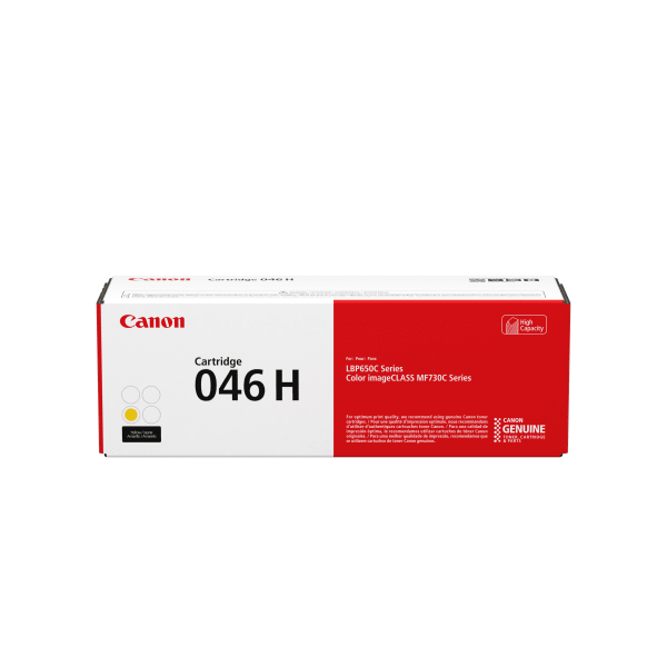 Canon 046H Yellow High Yield Toner Cartridge, 1251C001