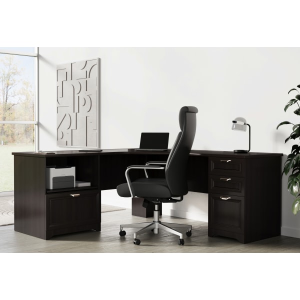 Realspace Magellan Performance 71inW L-Shaped Corner Desk, Espresso