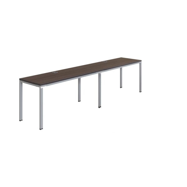 Boss Office Products Simple System Workstation Double Desks, 30inH x 96inW x 24inD, Driftwood