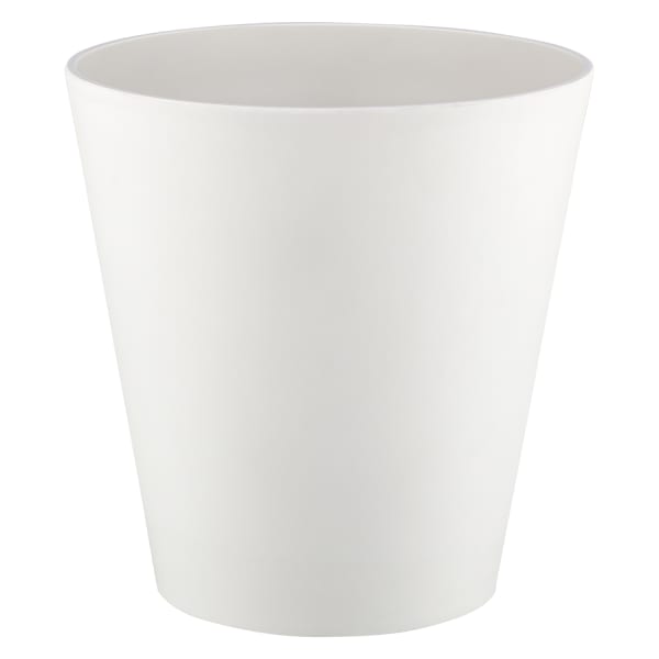 Erwyn Products Madison, 10-Quart, White, Case Of 4 Wastebaskets