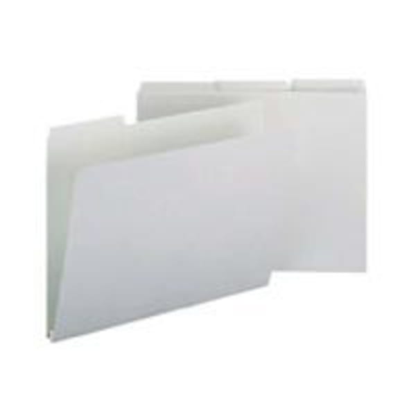 Smead Pressboard Top-Tab Folders, 1/3 Cut, 11 3/4in x 9 1/2in, Gray/Green, Pack Of 25