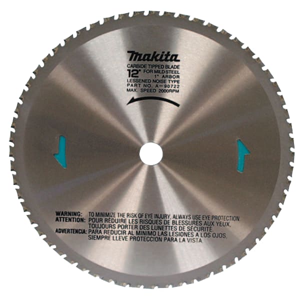 Makita Carbide Tip 60-Tooth Dry Cut Metal Blade, 12in Diameter