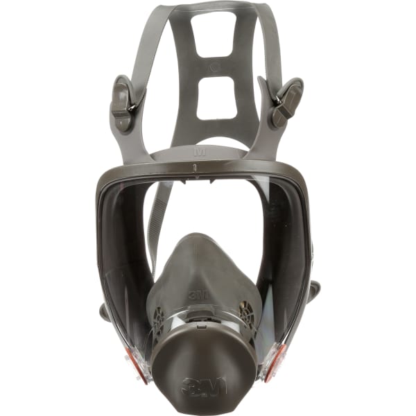 3M 6800 Full Facepiece Reusable Respirator - Size Medium - Gases, Vapor, Particulate Protection - Thermoplastic - Black, Gray - Lightweight - 1 Each