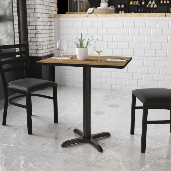Flash Furniture Rectangular Laminate Table, 31-3/16inH x 24inW x 30inD, Walnut
