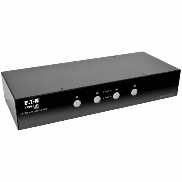 Eaton Tripp Lite series 4-Port DisplayPort KVM Switch w/Audio, Cables and USB 3.0 SuperSpeed Hub - KVM/audio/USB switch - B004DPUA4K
