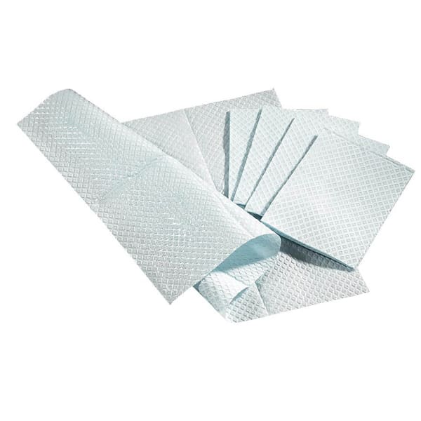 Medline 3-Ply Disposable Poly-Backed Tissues, 13in x 18in, Blue, Pack Of 500