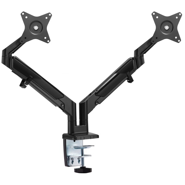 Mount-It! 32in Dual Monitor Mount With Low Profile Gas Spring Arms, Black