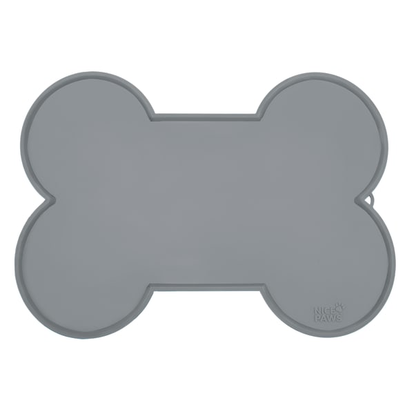 Nice Paws Bone Mat, 12-1/2in x 20-1/2in, Gray