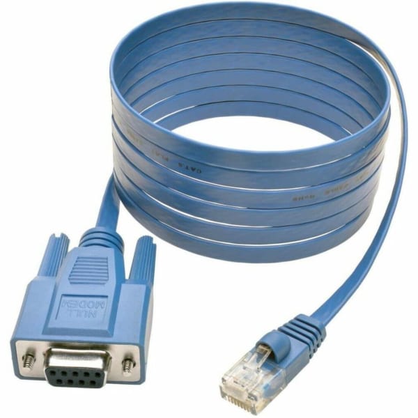 Tripp Lite RJ45 to DB9F Cisco Serial Console Port Rollover Cable, 6ft, Blue