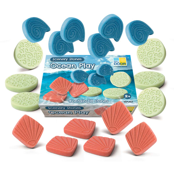 Yellow Door Scenery Stones, Ocean, Set Of 18 Stone Figures