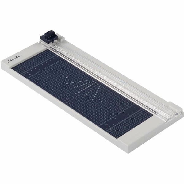 Swingline ClassicCut 1208P Rotary Trimmer With EdgeGlow, 2inH x 6-11/16inW x 15-3/4inD, Silver