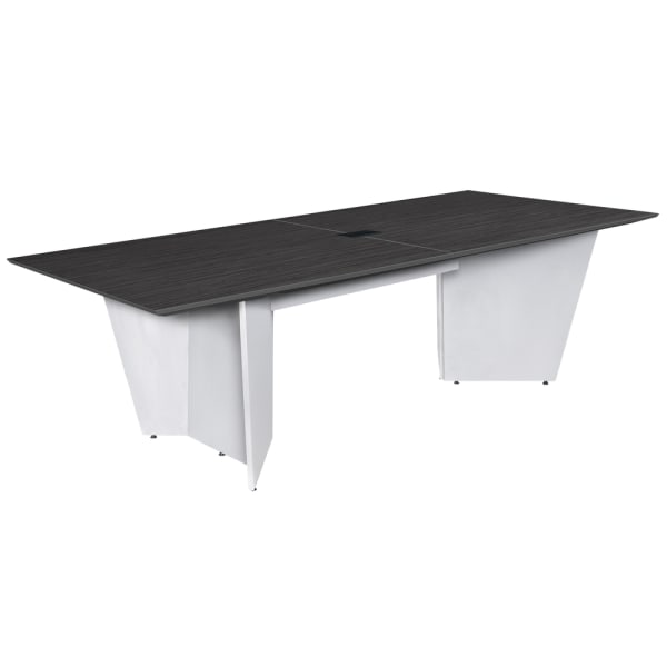 Regency Array Melamine Oval Conference Table, 29inH x 96inW x 48inD, Ash Gray/White