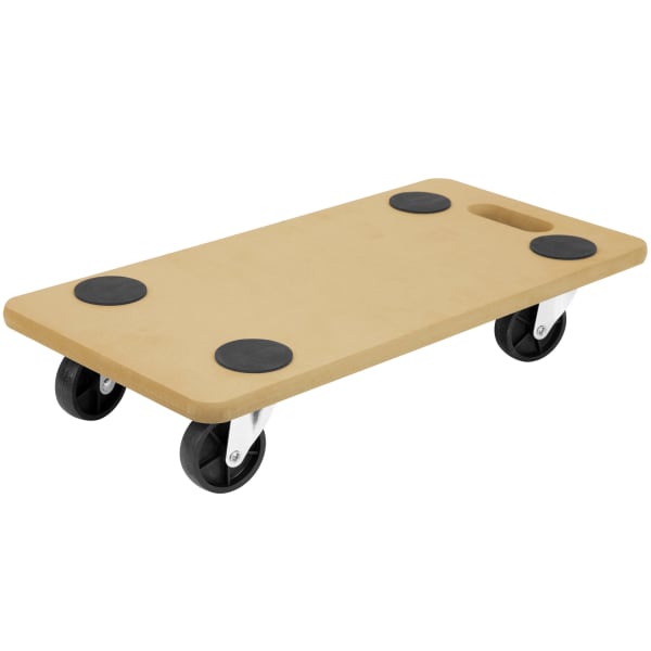 Mount-It! MI-925 Wooden Platform Dolly, 4.25inH x 23inW x 11.5inD, Brown