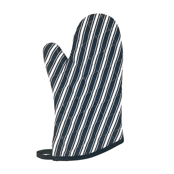 Better Houseware Striped Oven Mitt, 1 Size, Black