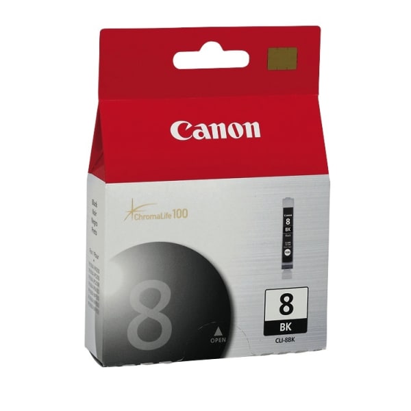 Canon CLI-8BK ChromaLife 100 Black Ink Cartridge, 0620B002AA