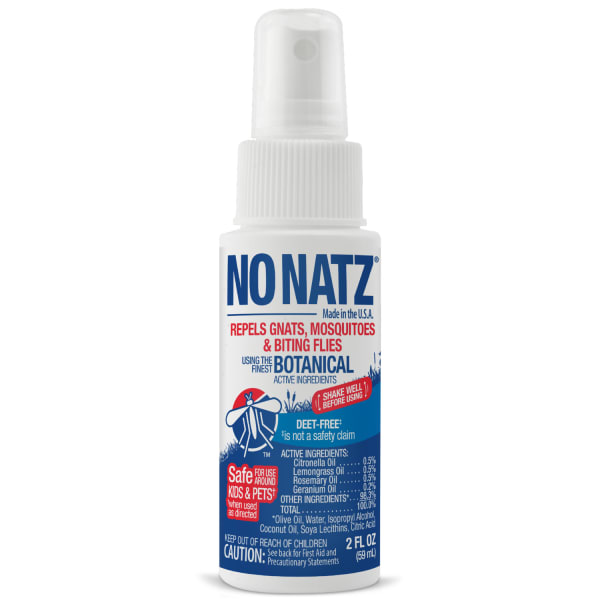 No Natz Botanical Insect Repellent, DEET-Free, Fresh Scent, 2 Oz Spray Bottle