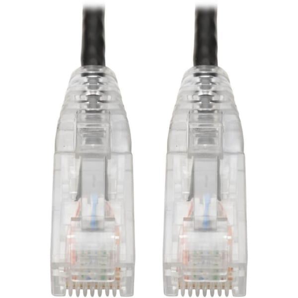 Tripp Lite Cat6 UTP Patch Cable (RJ45) - M/M, Gigabit, Snagless, Molded, Slim, Black, 1 ft. - 1 ft Category 6 Network Cable  - N201S01BK