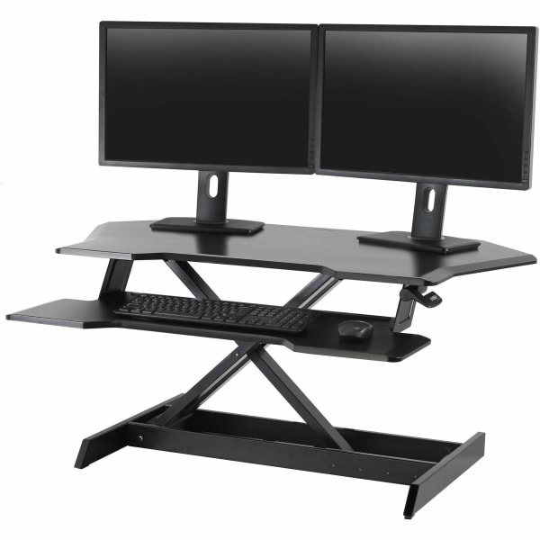 Ergotron WorkFit Corner Standing Desk Riser, Black