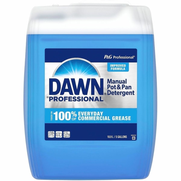 Dawn Manual Pot & Pan Detergent - 640 fl oz (20 quart) - Original Scent - Long Lasting - Translucent Blue - 1 Each