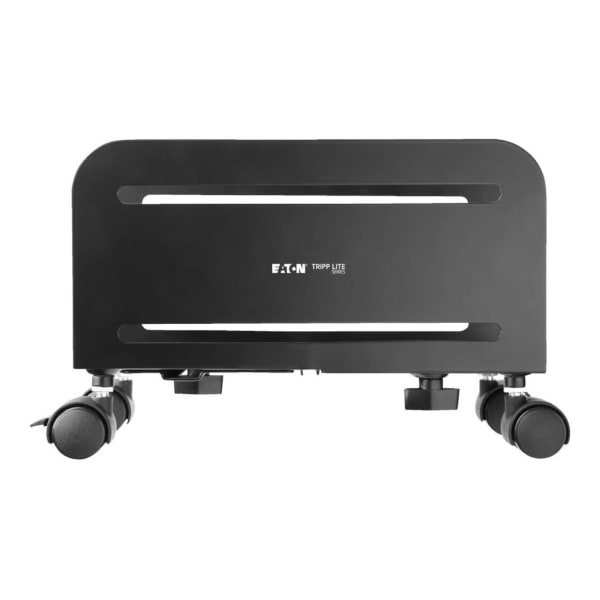 Tripp Lite Mobile CPU Caddy for Computer Towers - Width Adjustable, Locking Casters, Black - 22.05 lb Capacity - 4 Casters - Steel - 8.2in Width x 4.1in Depth x 5in Height - Metal Frame - Black