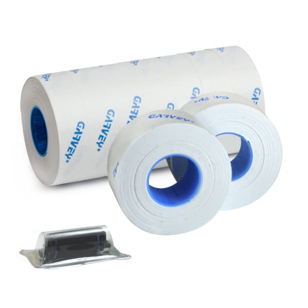 Garvey 1-Line Price Marking Labels, 7/16in, White, 1,200 Labels Per Roll, Pack Of 9 Rolls