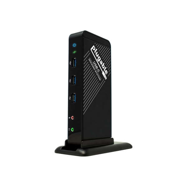 Plugable USB C Dock with Charging  Supports HDMI Display, 60W PD Charging, Ethernet, 3x USB 3.0 Ports - UDCA1A