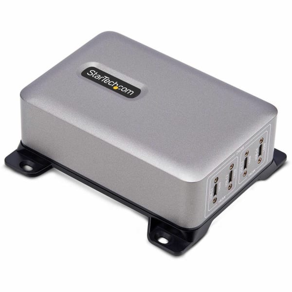 StarTech 4-Port Multi-Device USB-C Charger, 240W Total, Single Port 140W EPR, Screw Locking Ports, Ideal for Boardrooms