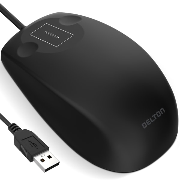 Delton M41 Medical Grade Computer Mouse, Black, Total Qty 1