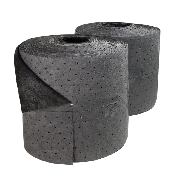 Hospeco TaskBrand Universal Sorbent Pads, 15in x 150in, Gray, Pack Of 2 Rolls