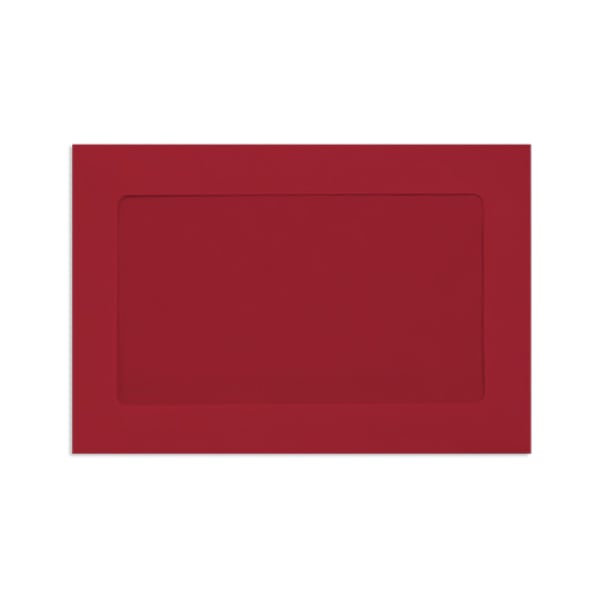 LUX #6 1/2 Full-Face Window Envelopes, Middle Window, Gummed Seal, Ruby Red, Pack Of 1,000