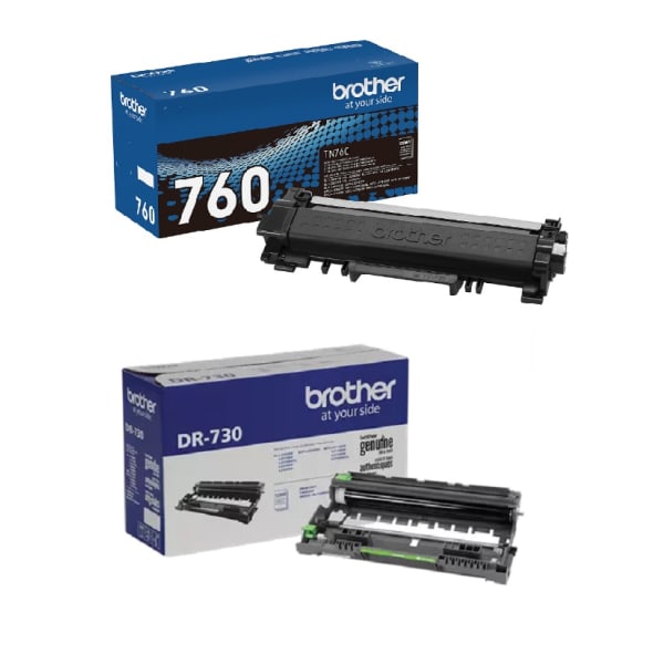 Brother TN-760 Black High Yield Toner Cartridge And DR-730 Replacement Drum Unit Set, TN760DR730PK-OD