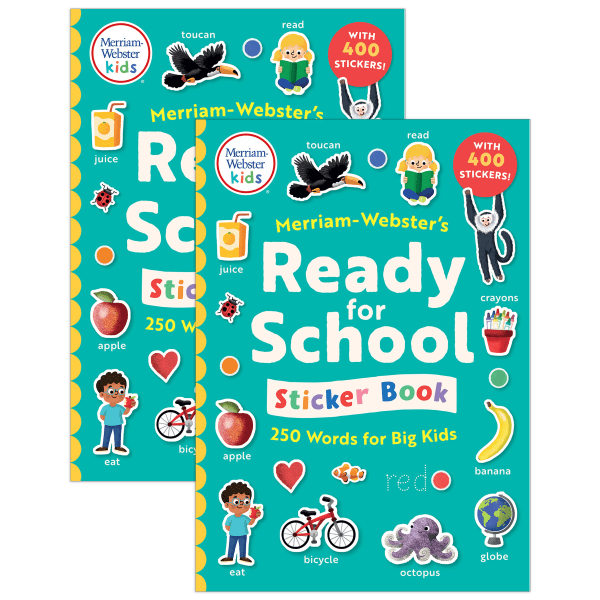 Merriam-Webster Ready-For-School Sticker Books, Multicolor, Pack Of 2 Sticker Books
