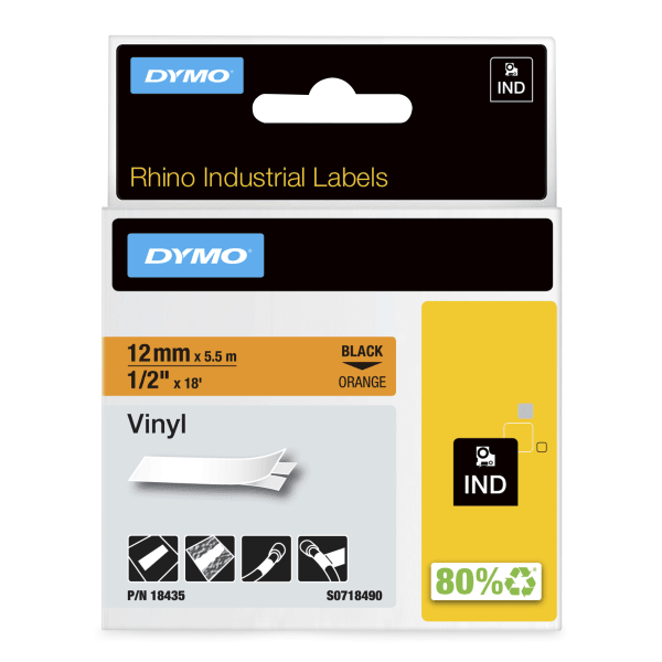 DYMO RhinoPRO Industrial Vinyl Tape, 0.47in
