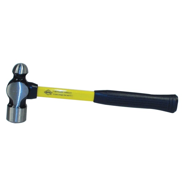 Classic Ball Pein Hammer, Fiberglass Handle, 14 in, Carbon Steel 32 oz Head