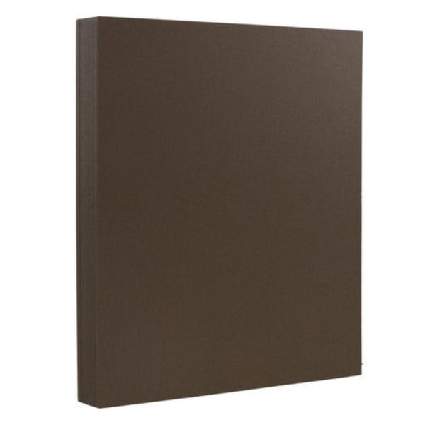JAM Paper Card Stock, Chocolate Brown, Letter (8.5in x 11in), 100 Lb, Pack Of 50