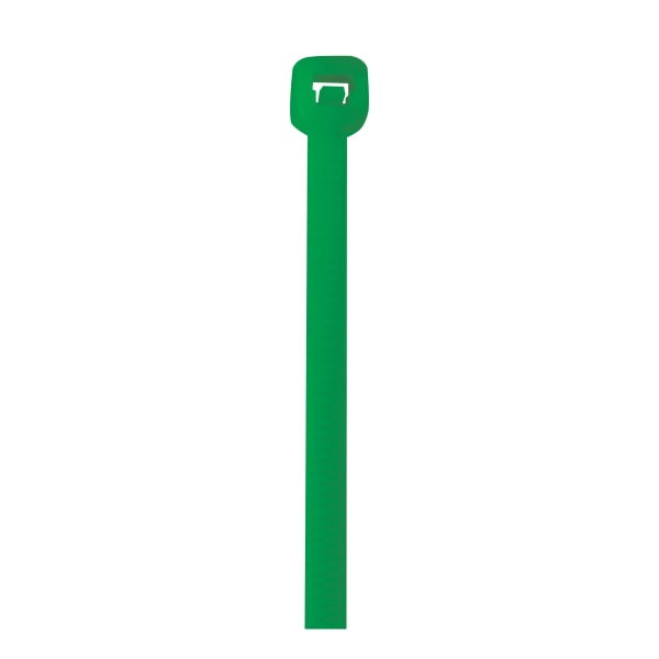 Partners Brand Colored Cable Ties, 50 Lb, 14in, Green, Case Of 1,000 Ties